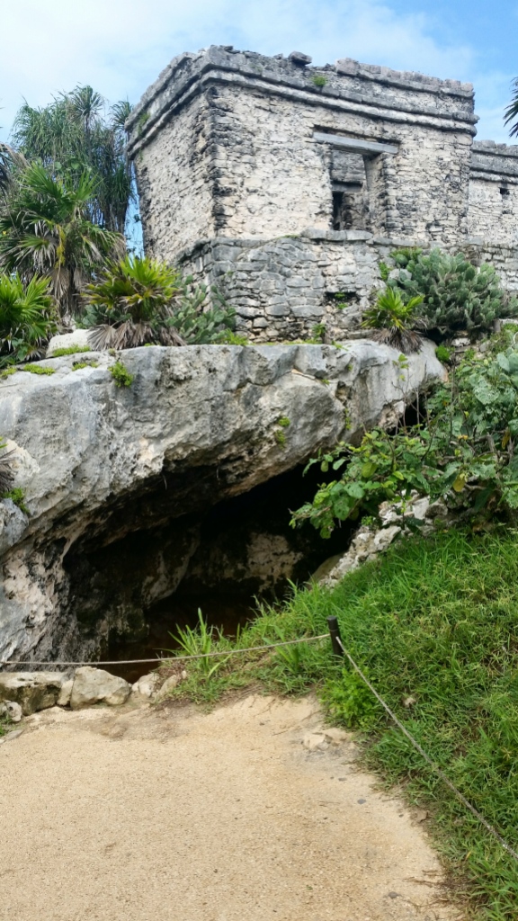 Cenote under a temple